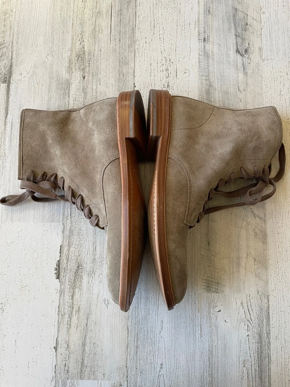 IRO Men's Taupe Suede Chukka Lace-Up Boots SZ 44